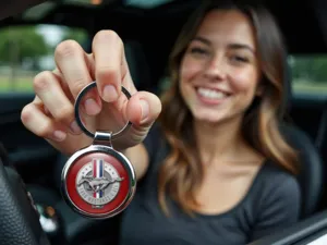 Ford Portachiavi Auto Racing Metallo Resistente